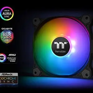 Thermaltake Pure 14 ARGB Sync CPU Case Fan (Triple Pack) with 140mm PWM Silent Fan with ARGB Controller Computer-Product Thermaltake Pure 14 ARGB Sync CPU Case Fan (Triple Pack) with 140mm PWM Silent Fan with ARGB Controller Available in India