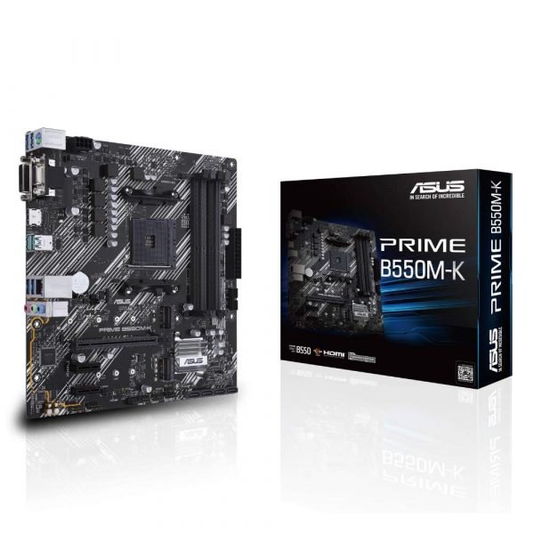 ASUS PRIME B550M-K AMD A4 mATX Motherboard with PCIe 4.0 Dual M.2 and Aura Sync Computer-Product ASUS PRIME B550M-K AMD A4 mATX Motherboard with PCIe 4.0 Dual M.2 and Aura Sync Available in India