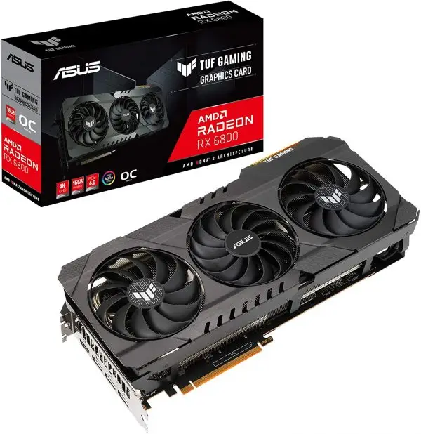 ASUS TUF Gaming Radeon RX 6800 Graphics Card 16GB OC Edition GDDR6 256-Bit with RDNA 2 Architecture Asus Graphic Card ASUS TUF Gaming Radeon RX 6800 Graphics Card 16GB OC Edition GDDR6 256-Bit with RDNA 2 Architecture Available in India