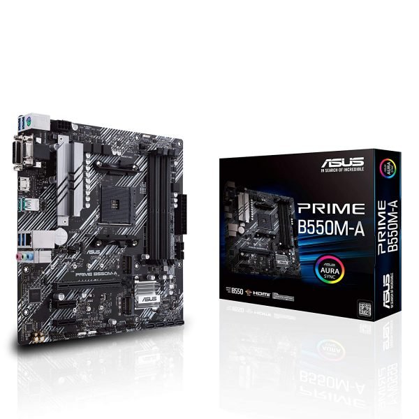 ASUS PRIME B550M-A AMD A4 mATX Motherboard with PCIe 4.0 Dual M.2 and Aura Sync Computer-Product ASUS PRIME B550M-A AMD A4 mATX Motherboard with PCIe 4.0 Dual M.2 and Aura Sync Available in India