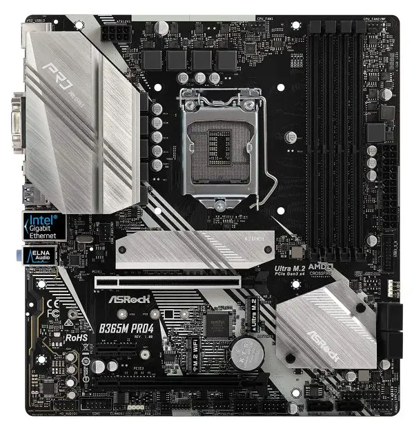 ASRock B365M Pro4-F LGA 1151 Micro-ATX Motherboard with Ultra M.2 and Full Spike Protection Computer-Product ASRock B365M Pro4-F LGA 1151 Micro-ATX Motherboard with Ultra M.2 and Full Spike Protection Available in India