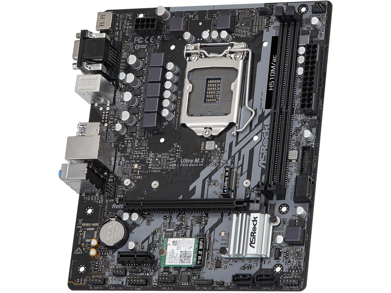 ASRock H510M/ac Socket LGA 1200 Micro ATX Motherboard MOTHERBOARD-Asrock ASRock H510M/ac Socket LGA 1200 Micro ATX Motherboard MOTHERBOARD-Asrock