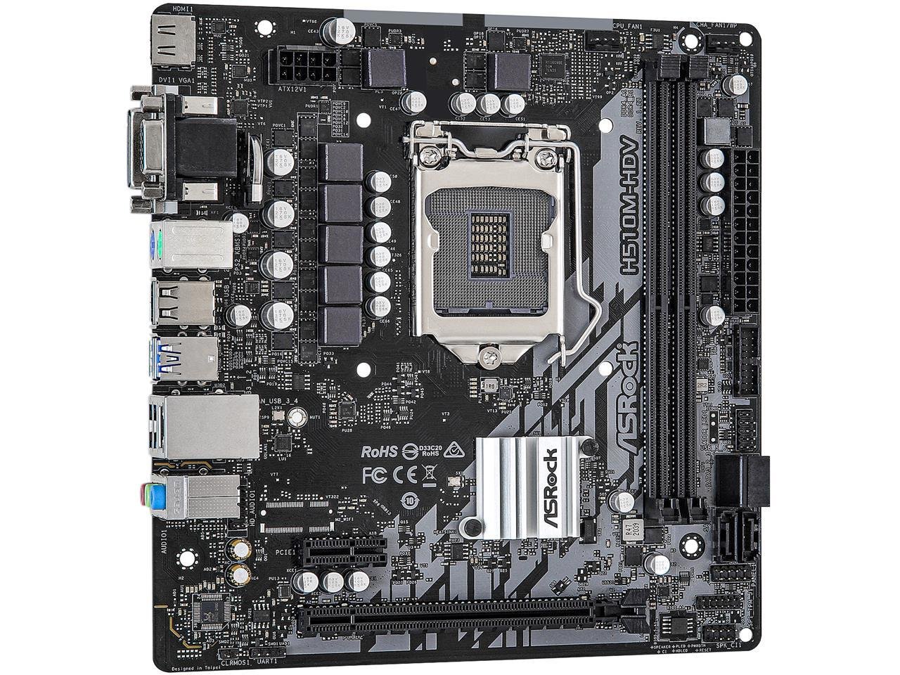 ASRock H510M-HDV/M.2 LGA 1200 Micro ATX Intel Motherboard MOTHERBOARD-Asrock ASRock H510M-HDV/M.2 LGA 1200 Micro ATX Intel Motherboard MOTHERBOARD-Asrock