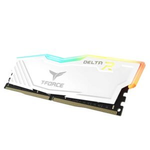 Teamgroup T-FORCE DELTA RGB Series 16GB (16GBX1) DDR4 3200MHz White Memory TF4D416G3200HC16C01 RAM-Team Group