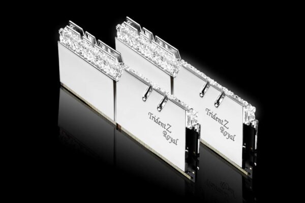 G.Skill Trident Z Royal Silver 16GB (2x8GB) 4600MHz Memory F4-4600C19D-16GTRSE RAM-G.SKILL