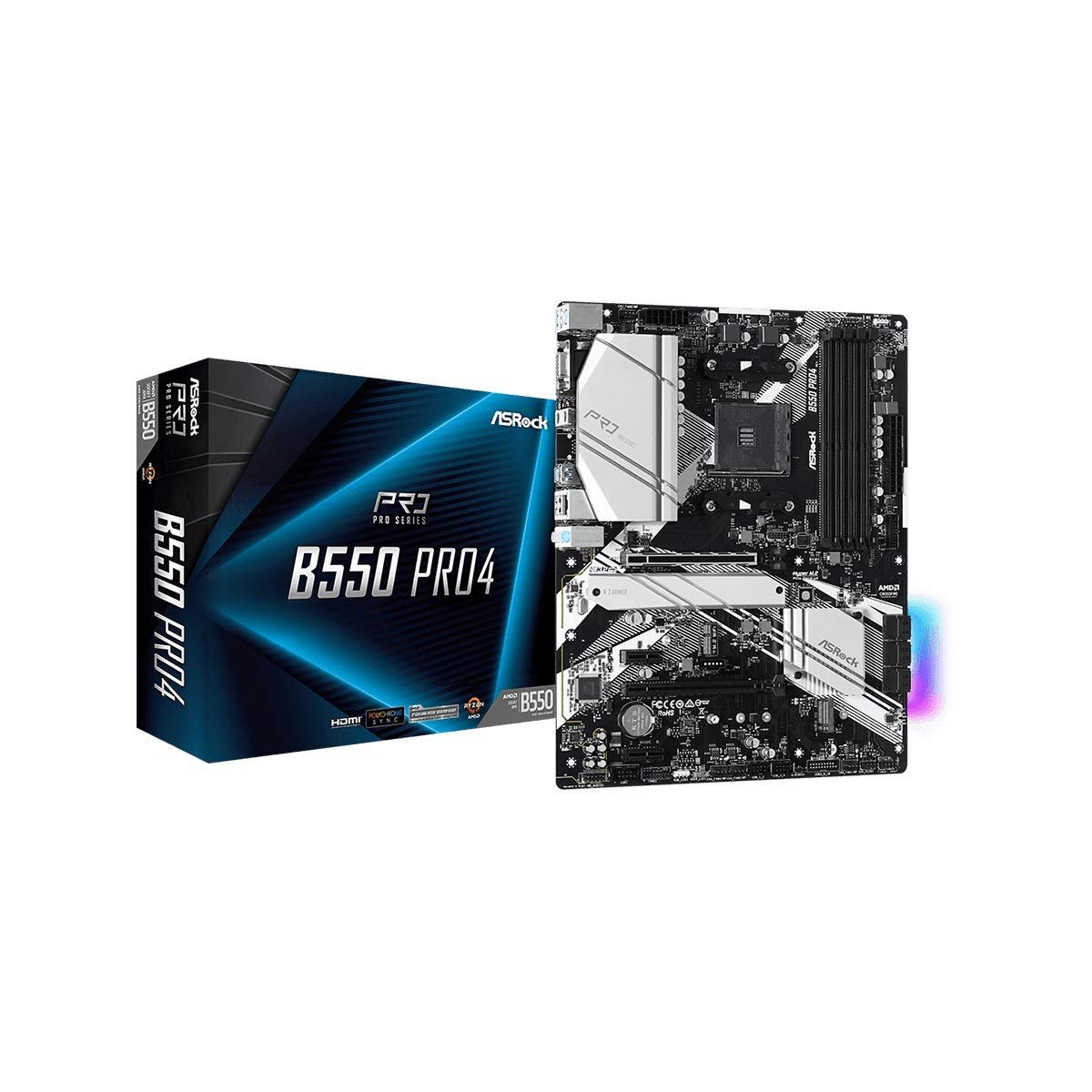 ASRock B550 PRO4 AMD AM4 ATX Motherboard MOTHERBOARD-Asrock ASRock B550 PRO4 AMD AM4 ATX Motherboard MOTHERBOARD-Asrock