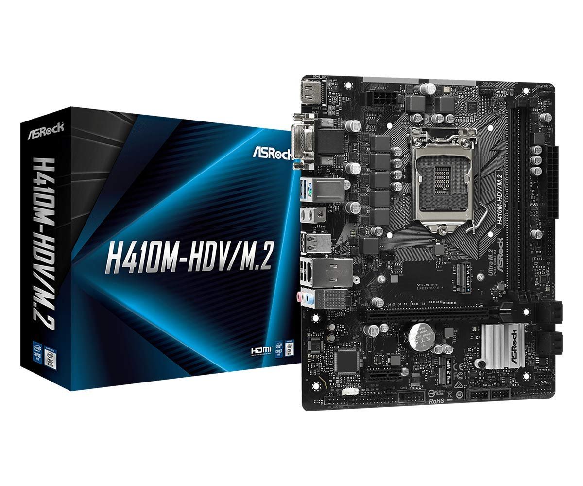 ASROCK H410M-HDV M.2 MOTHERBOARD (INTEL SOCKET 1200/10TH GENERATION CORE SERIES CPU/MAX 64GB DDR4 2933MHZ MEMORY) MOTHERBOARD-Asrock ASROCK H410M-HDV M.2 MOTHERBOARD (INTEL SOCKET 1200/10TH GENERATION CORE SERIES CPU/MAX 64GB DDR4 2933MHZ MEMORY) MOTHERBOARD-Asrock