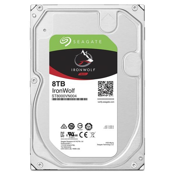 Seagate IronWolf (NAS) 8TB 3.5 SATA 6Gb/s Hard Disk ST8000VN004 Hard Drive-Seagate