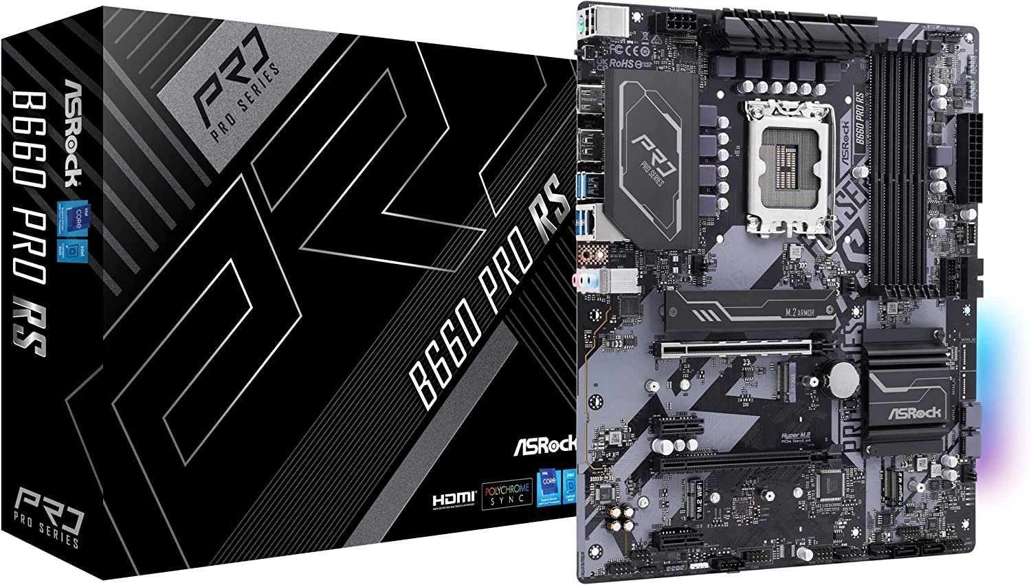 ASRock B660M PRO RS LGA 1700 DDR4 Micro ATX Intel Motherboard MOTHERBOARD-Asrock ASRock B660M PRO RS LGA 1700 DDR4 Micro ATX Intel Motherboard MOTHERBOARD-Asrock
