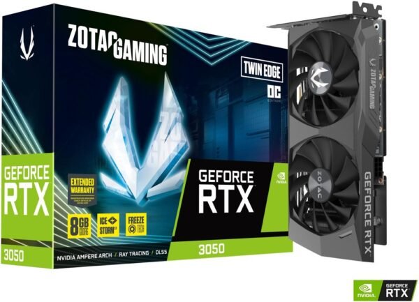 ZOTAC GAMING GeForce RTX 3050 Twin Edge OC 8GB GDDR6 Graphic Card ZT-A30500H-10M Graphic Card-Zotac