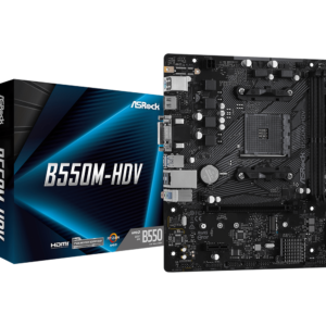 ASRock B550M-HDV Motherboard (AMD Socket AM4/3rd Gen Ryzen Series CPU/Max 64GB DDR4 4600MHz Memory) MOTHERBOARD-Asrock