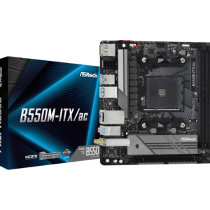 ASRock B550M-ITX/AC AM4 Mini-ITX Motherboard (AMD Socket AM4/3rd Gen Ryzen Series CPU/Max 64GB DDR4 4733MHz Memory) MOTHERBOARD-Asrock