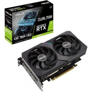 ASUS DUAL GeForce RTX 3060 Ti V2 MINI 8GB GDDR6 with LHR Graphic Card DUAL-RTX3060TI-8G-MINI-V2 Graphic Card-Asus