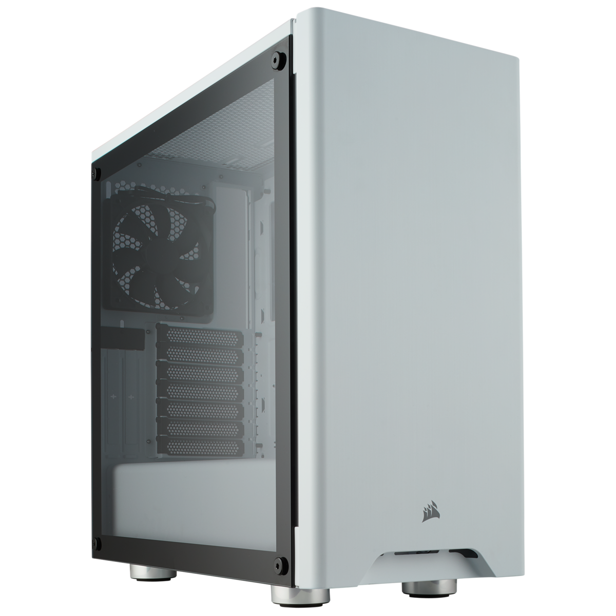 Corsair 275R (ATX) Mid Tower Cabinet With Tempered Glass Side Panel (White) CC-9011133-WW PC Cabinet-Corsair Corsair 275R (ATX) Mid Tower Cabinet With Tempered Glass Side Panel (White) CC-9011133-WW PC Cabinet-Corsair