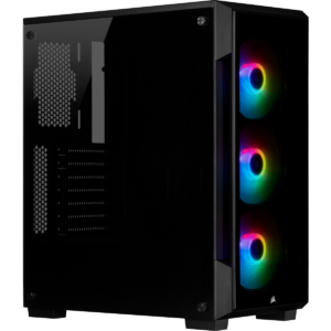 Corsair iCUE 220T RGB Tempered Glass Mid-Tower Smart Case Black CC-9011190-WW PC Cabinet-Corsair