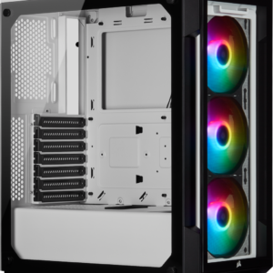 Corsair iCUE 220T RGB Tempered Glass Mid-Tower Smart Case White CC-9011191-WW PC Cabinet-Corsair