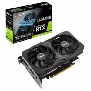 Asus Dual Nvidia RTX 3060 Ti V2 Mini OC Edition 8GB GDDR6 Graphics Card (DUAL-RTX3060TI-O8G-MINI-V2) LHR Graphics Card